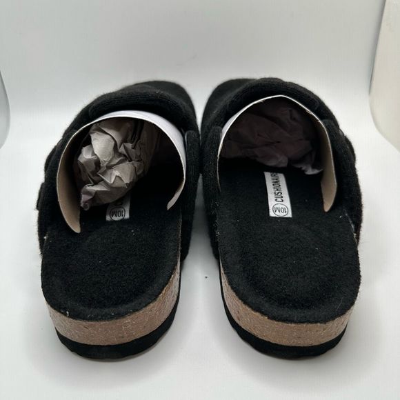 CUSHIONAIRE Women's Cork Footbed Clog 10 BLACK - Picture 4 of 7